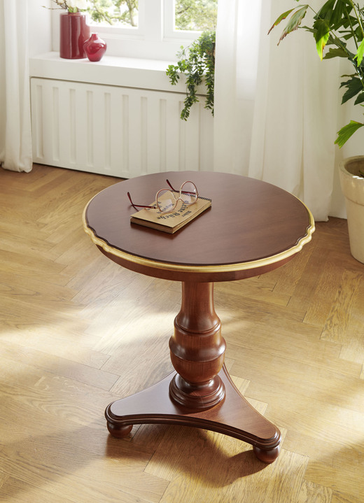 Kleinmöbel - Beistelltisch, in Farbe NUSSBAUM-GOLD Ansicht 1