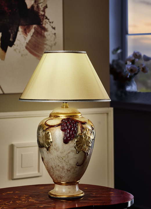 Lampen & Leuchten - Tischleuchte mit Blattgoldauflage, in Farbe CREME