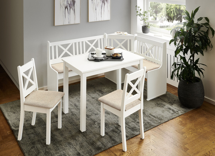 Essgruppen - Esszimmermöbeln Ansicht 7 Essgruppen - Esszimmermöbeln, in Farbe WEISS-BEIGE, in Ausführung Stühle, 2er-Set Ansicht 7