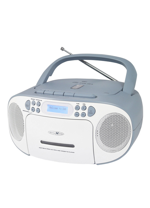 Modern - CD-Boombox DAB+, in Farbe WEISS-BLAU Ansicht 1