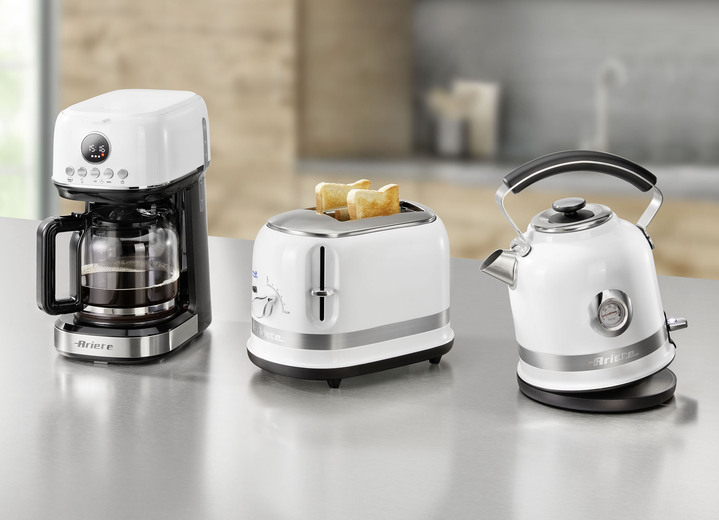 Küchengeräte-Serien - Ariete Frühstücksserie moderna im Retro-Design Ansicht 2 Küchengeräte-Serien - Ariete Frühstücksserie moderna im Retro-Design, in Farbe WEISS, in Ausführung Kaffeemaschine Ansicht 2