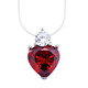 Anhänger - Romantischer Herz-Anhänger mit Zirkonia, in Farbe  – Ansicht 2
