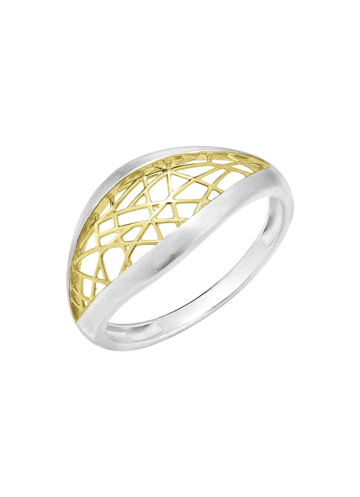 Ringe - Faszinierender Damenring in edler Bicolor-Optik, in Größe 160 bis 220, in Farbe  Ansicht 2