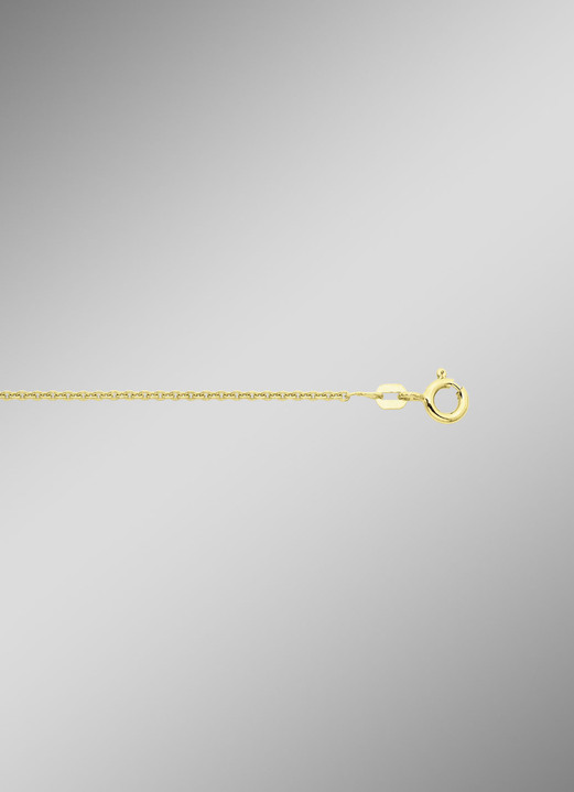 Halsketten & Armbänder - Herrlich verspielte, vergoldete Rundankerkette aus Silber 925/- fein, in Farbe  Ansicht 1