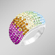 Ringe - Damenring mit Swarovski-Elementes – Ansicht 1 Ringe - Damenring mit Swarovski-Elementes, in Größe 160 bis 220, in Farbe  – Ansicht 1
