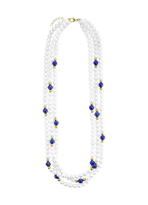 mit Perlen - Halskette mit Süsswasser-Zuchtperlen, in Farbe  Ansicht 2