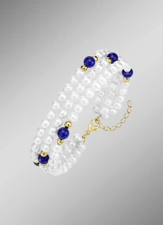 mit Perlen - Armband mit Süßwasser-Zuchtperlen, in Farbe  Ansicht 1