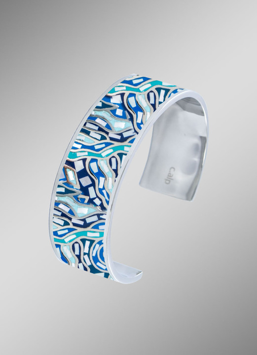 Damen-Modeschmuck - Moderner Armreif mit Mosaikmuster, in Farbe  Ansicht 1