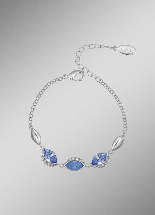 Damen-Modeschmuck - Funkelnde Eleganz in Blau – Armband mit Swarovski-Kristalle, in Farbe  Ansicht 1