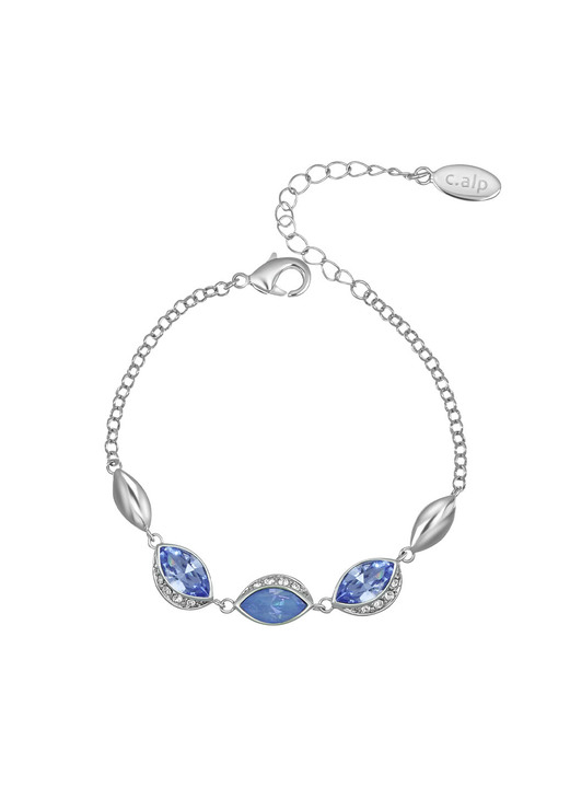 Damen-Modeschmuck - Funkelnde Eleganz in Blau – Armband mit Swarovski-Kristalle Ansicht 2 Damen-Modeschmuck - Funkelnde Eleganz in Blau – Armband mit Swarovski-Kristalle, in Farbe  Ansicht 2