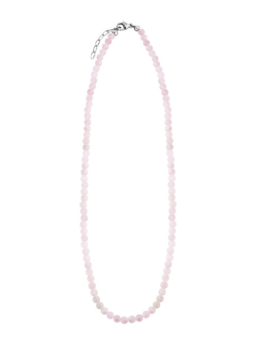 Damen-Modeschmuck - Halskette mit echtem Rosenquarz Ansicht 2 Damen-Modeschmuck - Halskette mit echtem Rosenquarz, in Farbe  Ansicht 2