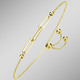 ohne Steine / mit Zirkonia - Elegantes Armband aus feinem Gold, in Farbe  – Ansicht 1