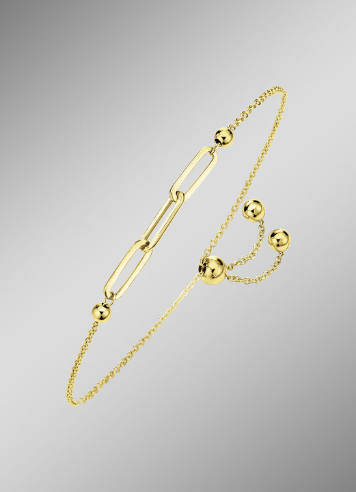 ohne Steine / mit Zirkonia - Elegantes Armband aus feinem Gold, in Farbe  Ansicht 1