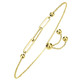 ohne Steine / mit Zirkonia - Elegantes Armband aus feinem Gold, in Farbe  – Ansicht 2