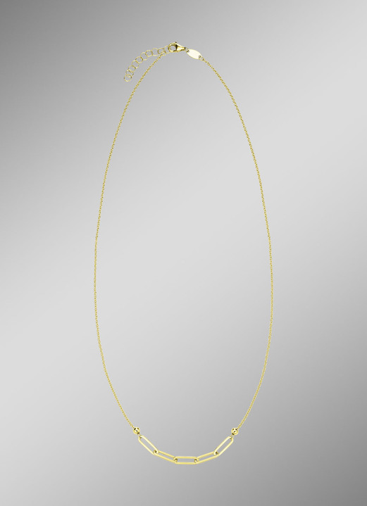 ohne Steine / mit Zirkonia - Zeitlos elegante Halskette aus feinem Gold, in Farbe  Ansicht 1