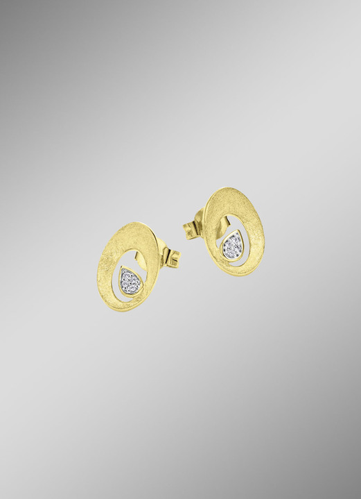 mit Diamanten - Funkelnder Glanz: Ohrstecker mit 8 Brillanten, in Farbe  Ansicht 1