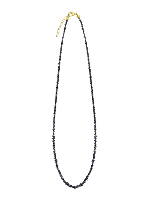 Halsketten & Armbänder - Außergewöhnliche Halskette mit Roh-Diamanten in Dunkelgrau, in Farbe  Ansicht 2