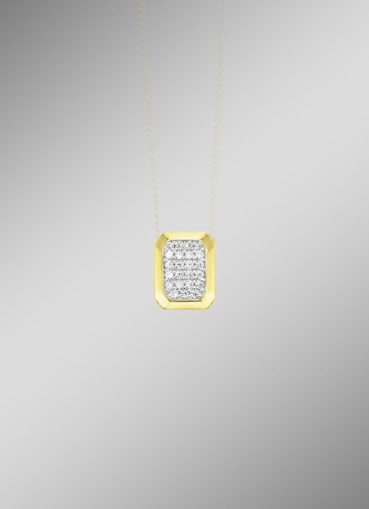 mit Diamanten - Anhänger mit Brillanten, in Farbe  Ansicht 1