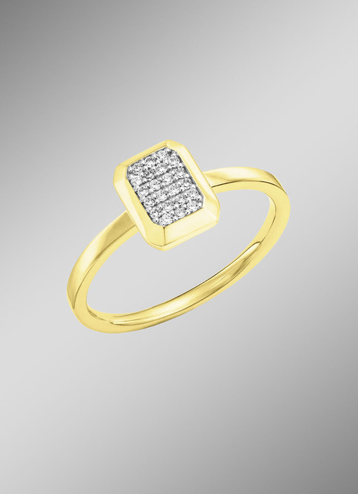 mit Diamanten - Damenring mit Brillanten, in Größe 160 bis 220, in Farbe  Ansicht 1