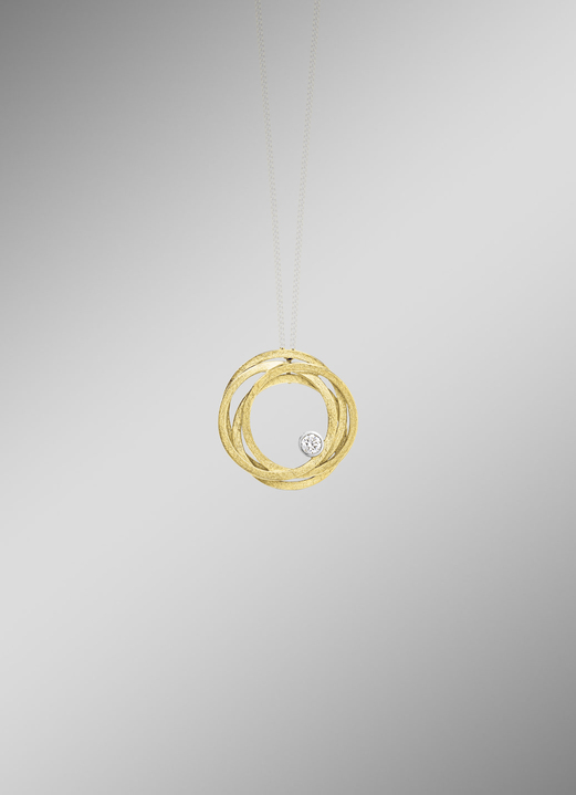 mit Diamanten - Edler Anhänger mit Brillant, in Farbe  Ansicht 1