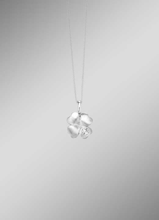 mit Diamanten - Kleeblatt-Anhänger, in Farbe  Ansicht 1
