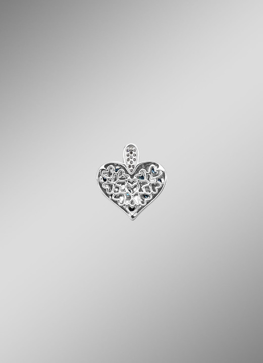 mit Diamanten - Herzanhänger, in Farbe  Ansicht 2