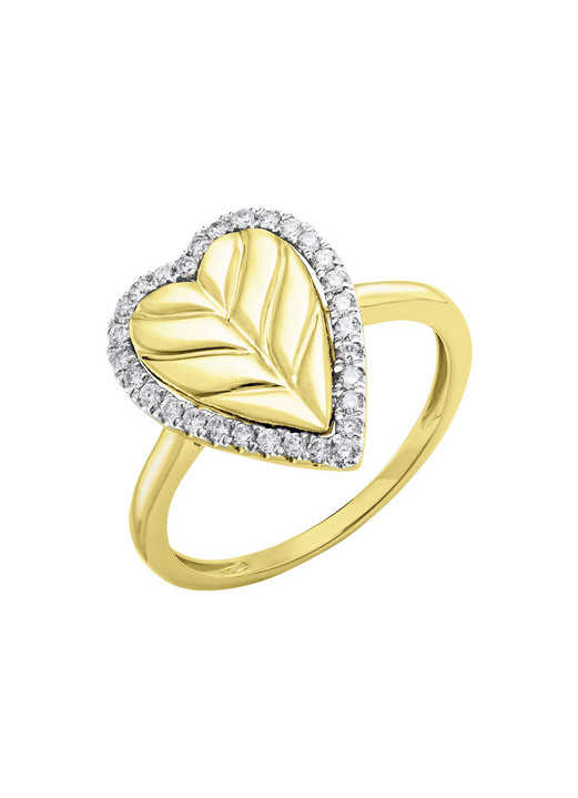 mit Diamanten - Damenring, in Größe 160 bis 220, in Farbe  Ansicht 2