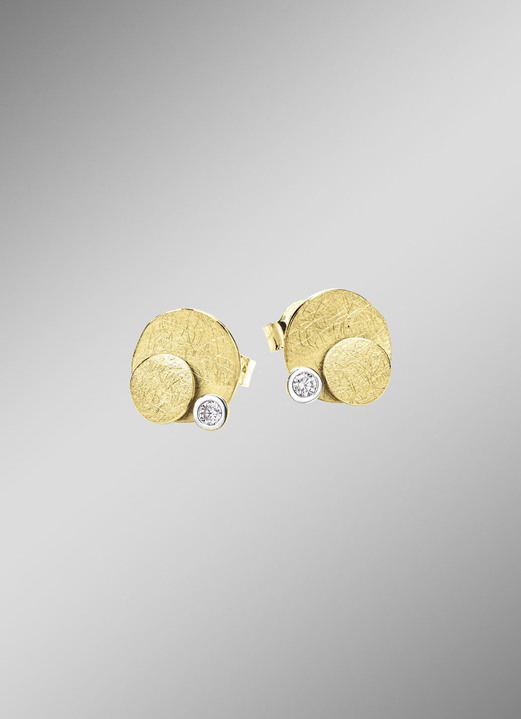 mit Diamanten - Ohrstecker , in Farbe  Ansicht 1