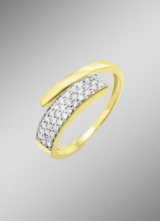 mit Diamanten - Eleganter Damenring mit Brillanten, in Größe 160 bis 220, in Farbe  Ansicht 1