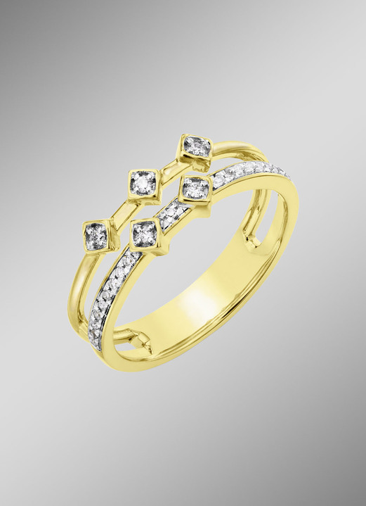 mit Diamanten - Toller Damenring mit Brillanten und Diamanten, in Größe 160 bis 220, in Farbe  Ansicht 1
