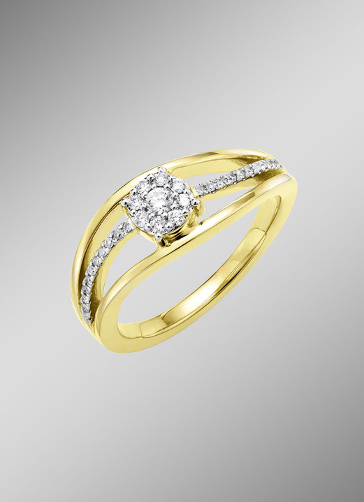 mit Diamanten - Damenring mit Diamanten und Brillanten, in Größe 160 bis 220, in Farbe  Ansicht 1