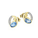 mit Edelsteinen - Ohrstecker mit Blautopas und Zirkonia, in Farbe  – Ansicht 2