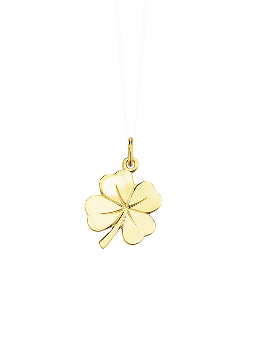 ohne Steine / mit Zirkonia - Kleeblatt-Anhänger aus Gold Ansicht 2 ohne Steine / mit Zirkonia - Kleeblatt-Anhänger aus Gold, in Farbe  Ansicht 2