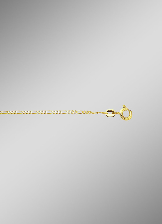 ohne Steine / mit Zirkonia - Schicke Figarokette aus Gold, in Farbe  Ansicht 1