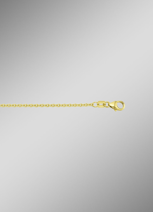 ohne Steine / mit Zirkonia - Ankerkette aus Gold, in Farbe  Ansicht 1