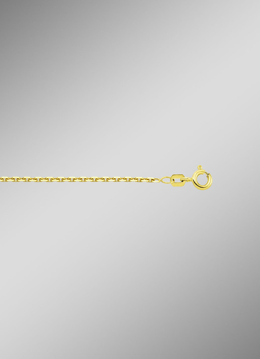 ohne Steine / mit Zirkonia - Diamantierte Ankerkette aus Gold, in Farbe  Ansicht 1