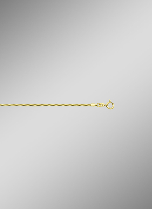 ohne Steine / mit Zirkonia - Schlangenkette aus Gold, in Farbe  Ansicht 1