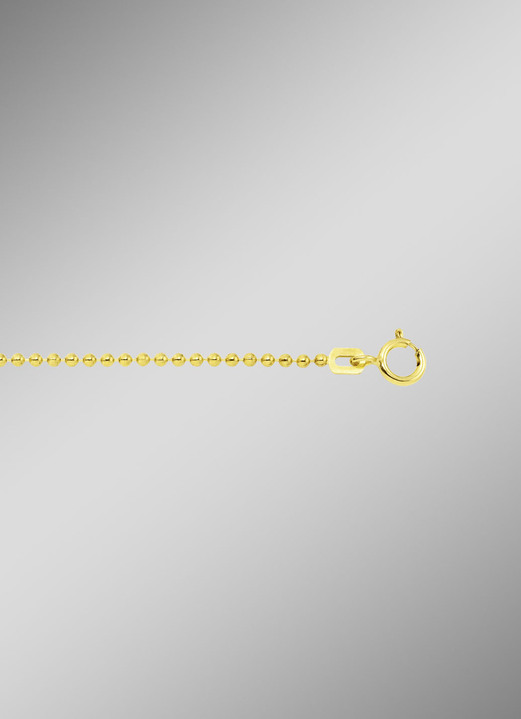 ohne Steine / mit Zirkonia - Schicke Kugelkette aus Gold, in Farbe  Ansicht 1