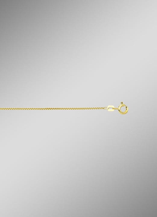 ohne Steine / mit Zirkonia - Runde Veneziakette aus Gold, in Farbe  Ansicht 1