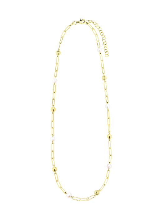 mit Perlen - Halskette aus Gold mit Süßwasser-Zuchtperlen, in Farbe  Ansicht 2