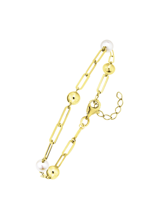 mit Perlen - Armband aus Gold mit Süßwasser-Zuchtperlen, in Farbe  Ansicht 2