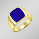 Ringe - Herrenring mit Lapislazuli und Zirkonia – Ansicht 1 Ringe - Herrenring mit Lapislazuli und Zirkonia, in Größe 180 bis 240, in Farbe  – Ansicht 1