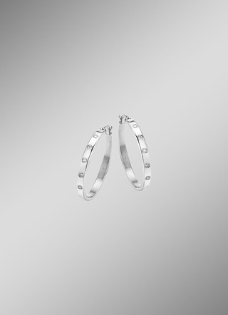 Strahlende Creolen mit synth. Zirkonia für unvergessliche Momente