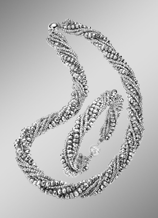 Damen-Modeschmuck - Wundervoll funkelndes Schmuck-Set, 2-teilig Ansicht 5 Damen-Modeschmuck - Wundervoll funkelndes Schmuck-Set, 2-teilig, in Farbe JEANSBLAU Ansicht 5