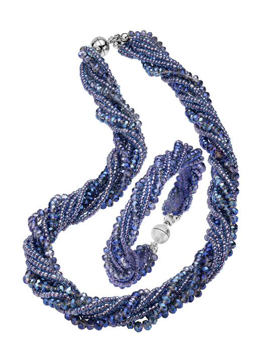 Damen-Modeschmuck - Wundervoll funkelndes Schmuck-Set, 2-teilig Ansicht 2 Damen-Modeschmuck - Wundervoll funkelndes Schmuck-Set, 2-teilig, in Farbe JEANSBLAU Ansicht 2