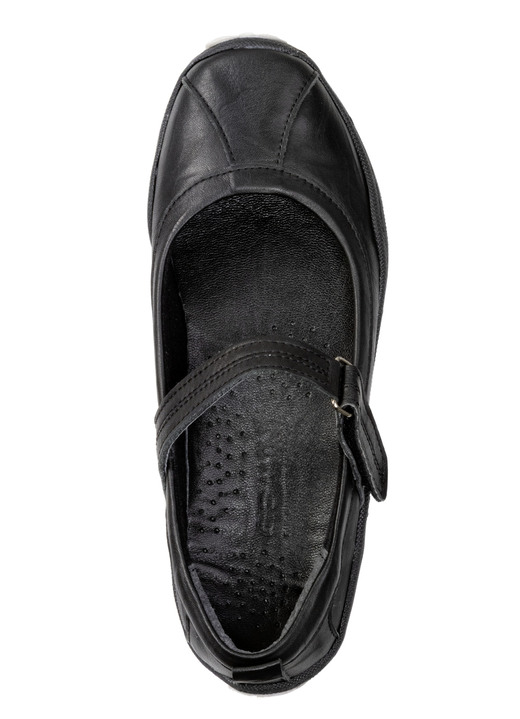 Slipper & Schnürschuhe - Gemini, klassische Damen-Slipper, Weite G, mit herausnehmbarem Fußbett, in Größe 036 bis 042, in Farbe SCHWARZ Ansicht 2