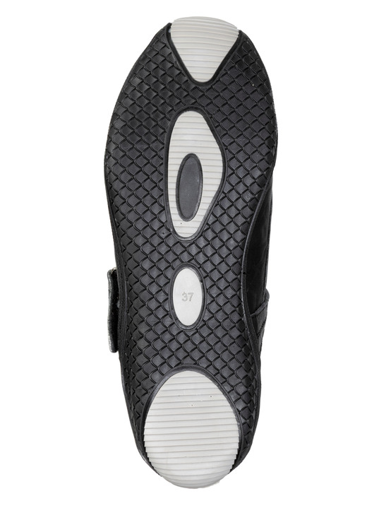 Slipper & Schnürschuhe - Gemini, klassische Damen-Slipper, Weite G, mit herausnehmbarem Fußbett, in Größe 036 bis 042, in Farbe SCHWARZ Ansicht 3