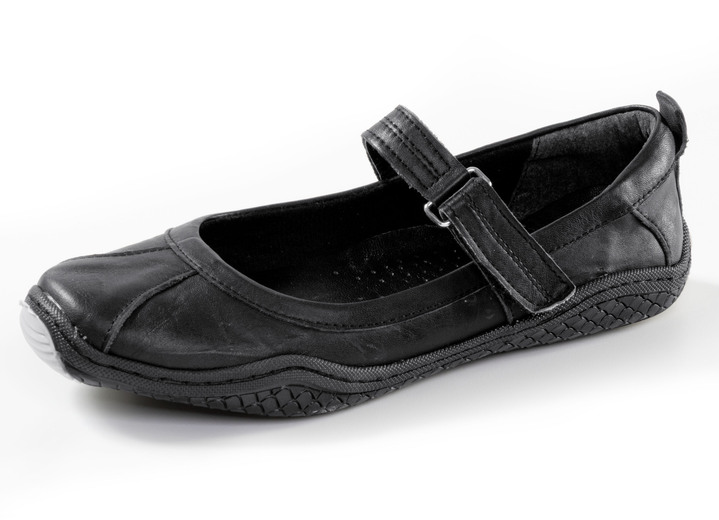 Slipper & Schnürschuhe - Gemini, klassische Damen-Slipper, Weite G, mit herausnehmbarem Fußbett, in Größe 036 bis 042, in Farbe SCHWARZ Ansicht 1