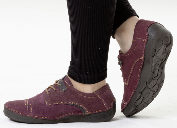 Slipper & Schnürschuhe - Josef Seibel, klassische Damen-Schnürschuhe, Weite G, mit herausnehmbarem Fußbett, in Größe 036 bis 043, in Farbe MARINE-BRAUN Ansicht 7