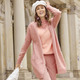 Jacken, Westen & Sets - Long-Strickjacke mit eingesetzten Taschen – Farbe ROSÉ MELIERT – Ansicht 2 Jacken, Westen & Sets - Long-Strickjacke mit eingesetzten Taschen, in Größe 036 bis 052, in Farbe GRAU MELIERT – Farbe ROSÉ MELIERT – Ansicht 2